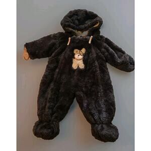 Baby Boys-Brown Fur Bunting Rothschild Puppy Dog-Snowsuit-Coat Jacket 0-6mos